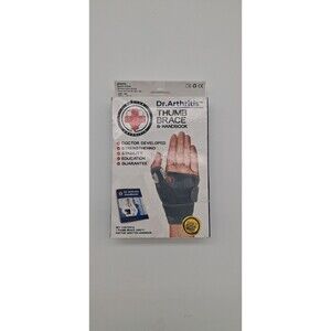 Dr. Arthritis Thumb Brace & Handbook 1 Gray single brace for Left or Right NEW